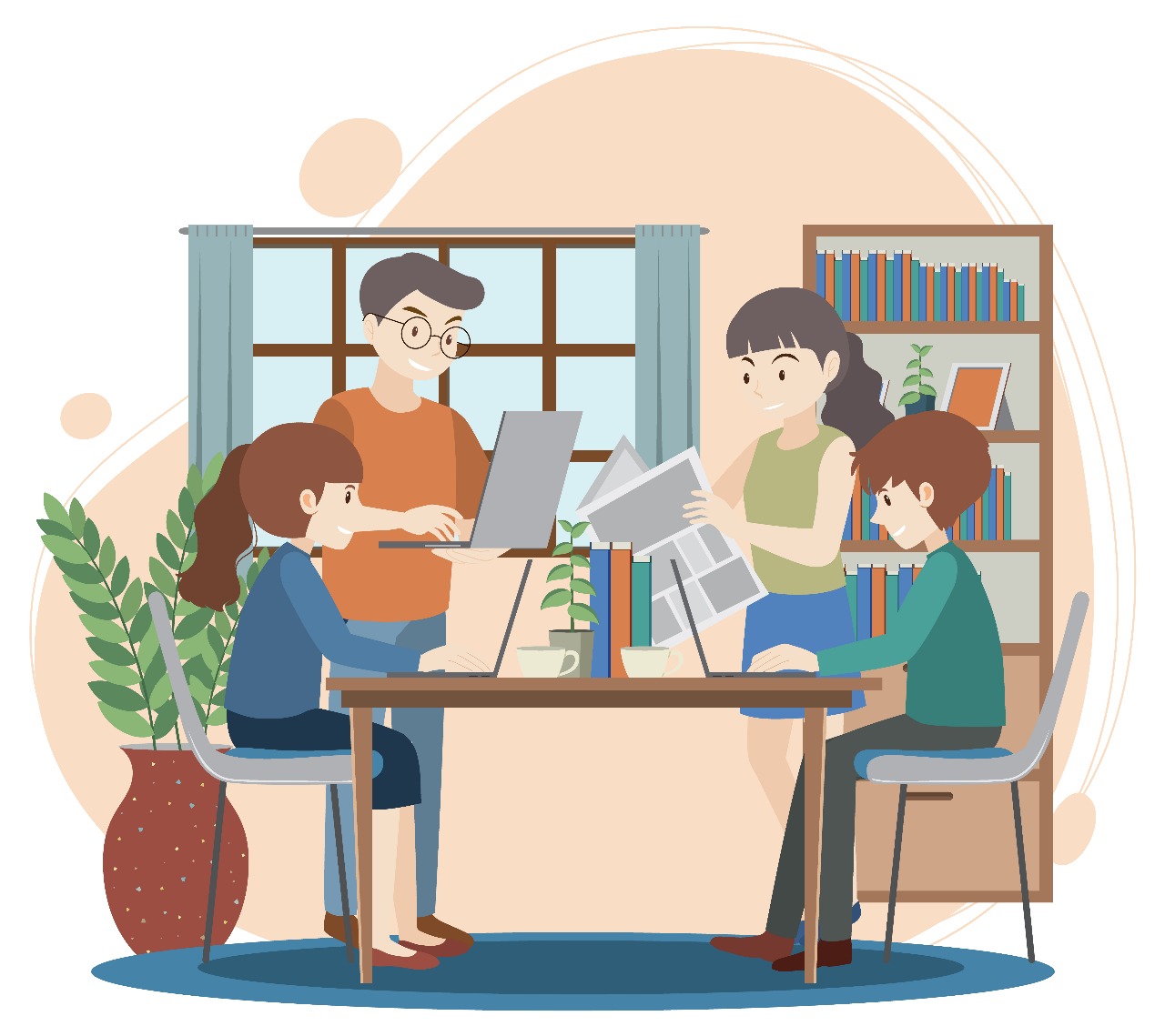 Parents Cyber Safety Illustration